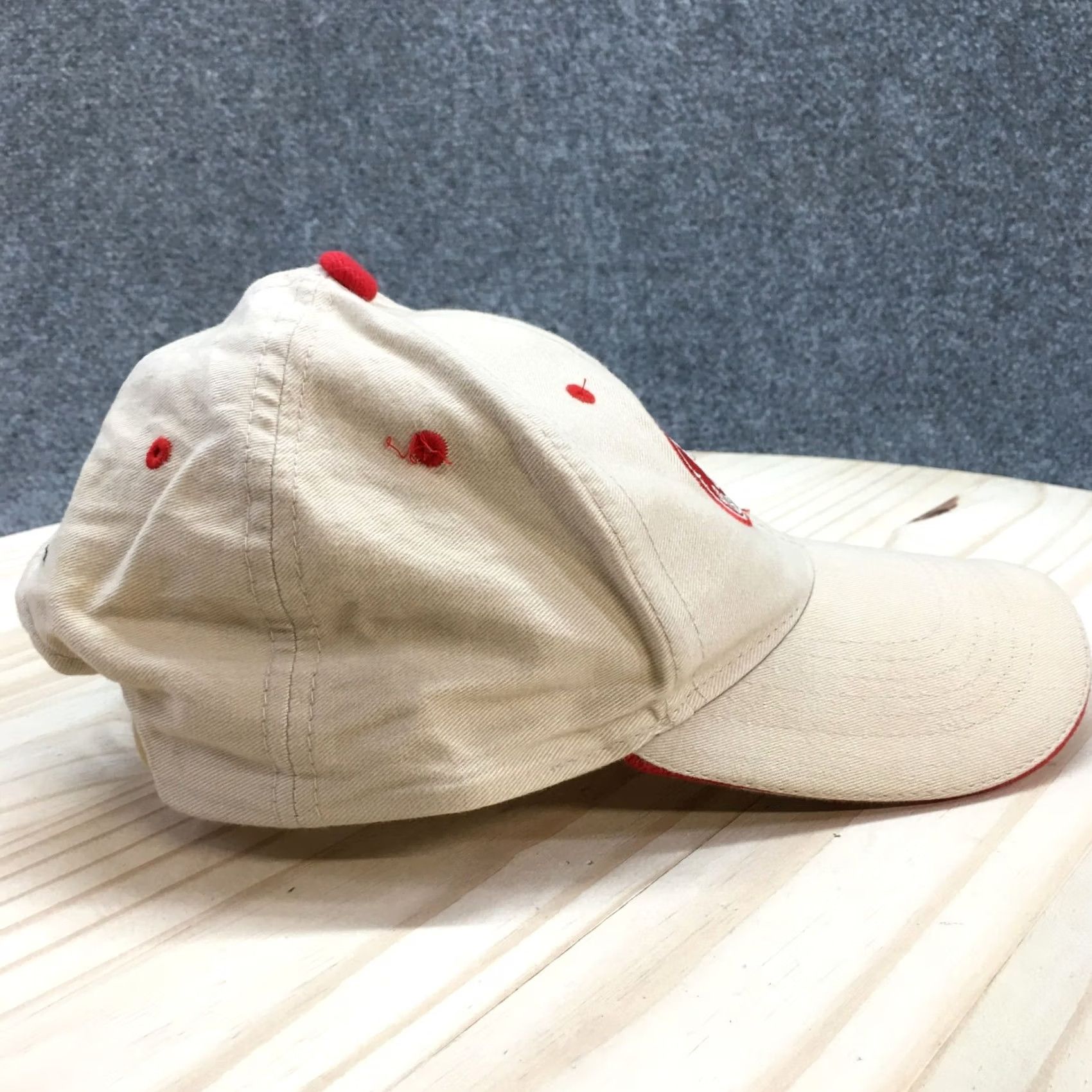 Vintage Cincinnati Reds 1869 Baseball Cap Hat Mens One Size Beige Adjustable Embroidered Size ONE SIZE - 6 Thumbnail