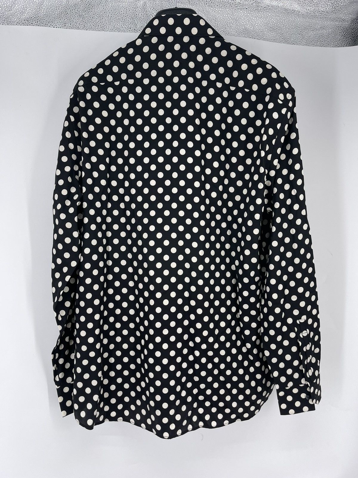 Saint Laurent Paris Saint Laurent Dotted Silk Shirt Size US L / EU 52-54 / 3 - 4 Thumbnail