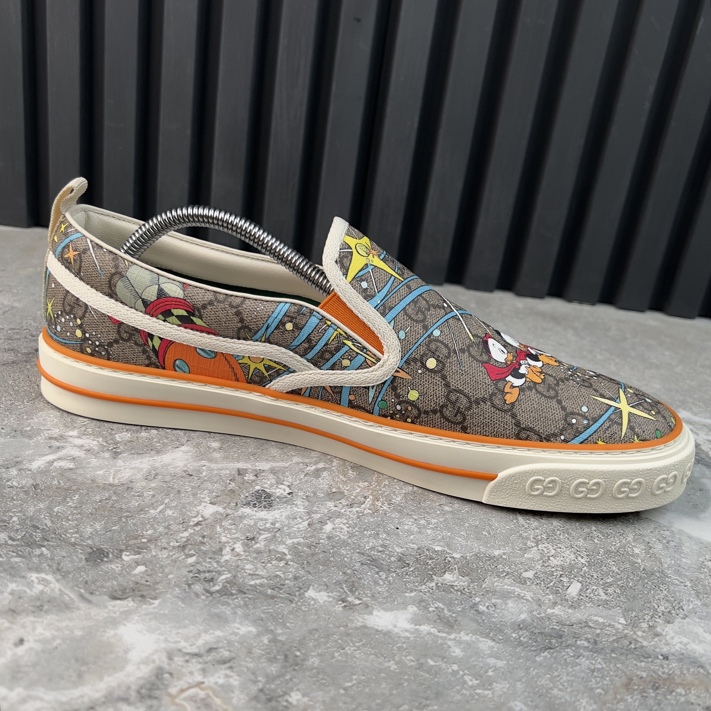 Gucci Tennis 1977 Disney Sneakers Slip On Supreme GG Canvas Ebony Size US 9.5 / EU 42-43 - 6 Thumbnail