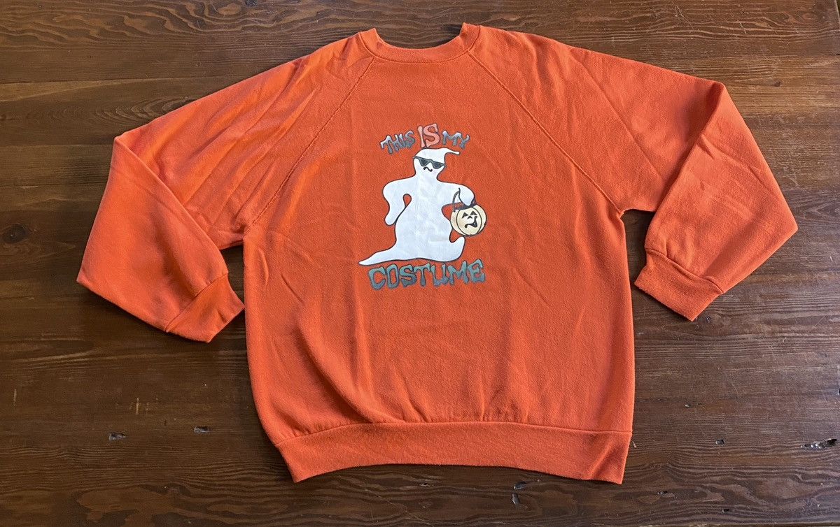 Tultex Vintage 90’s My Costume Halloween Ghost Crewneck Sweatshirt Size US L / EU 52-54 / 3 - 2 Thumbnail