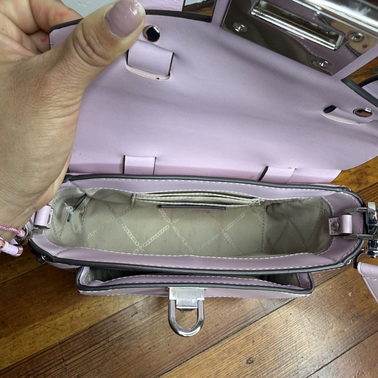 Michael Kors Michael Kors Light Pink Studded Leather Crossbody Satchel Size ONE SIZE - 9 Thumbnail