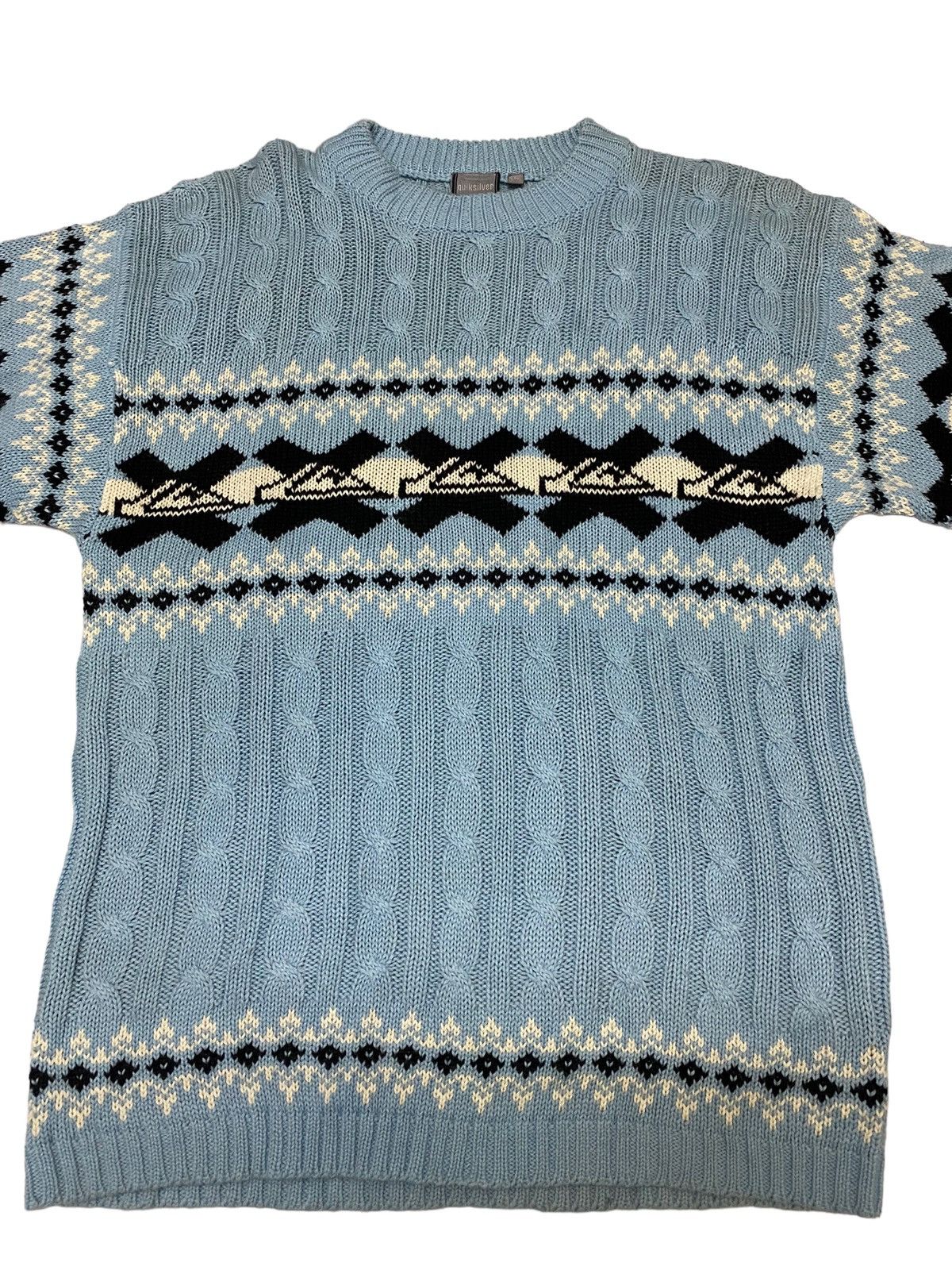 Quiksilver Dope! Quiksilver Logo Knitted Crewneck (C1) Size US M / EU 48-50 / 2 - 2 Thumbnail