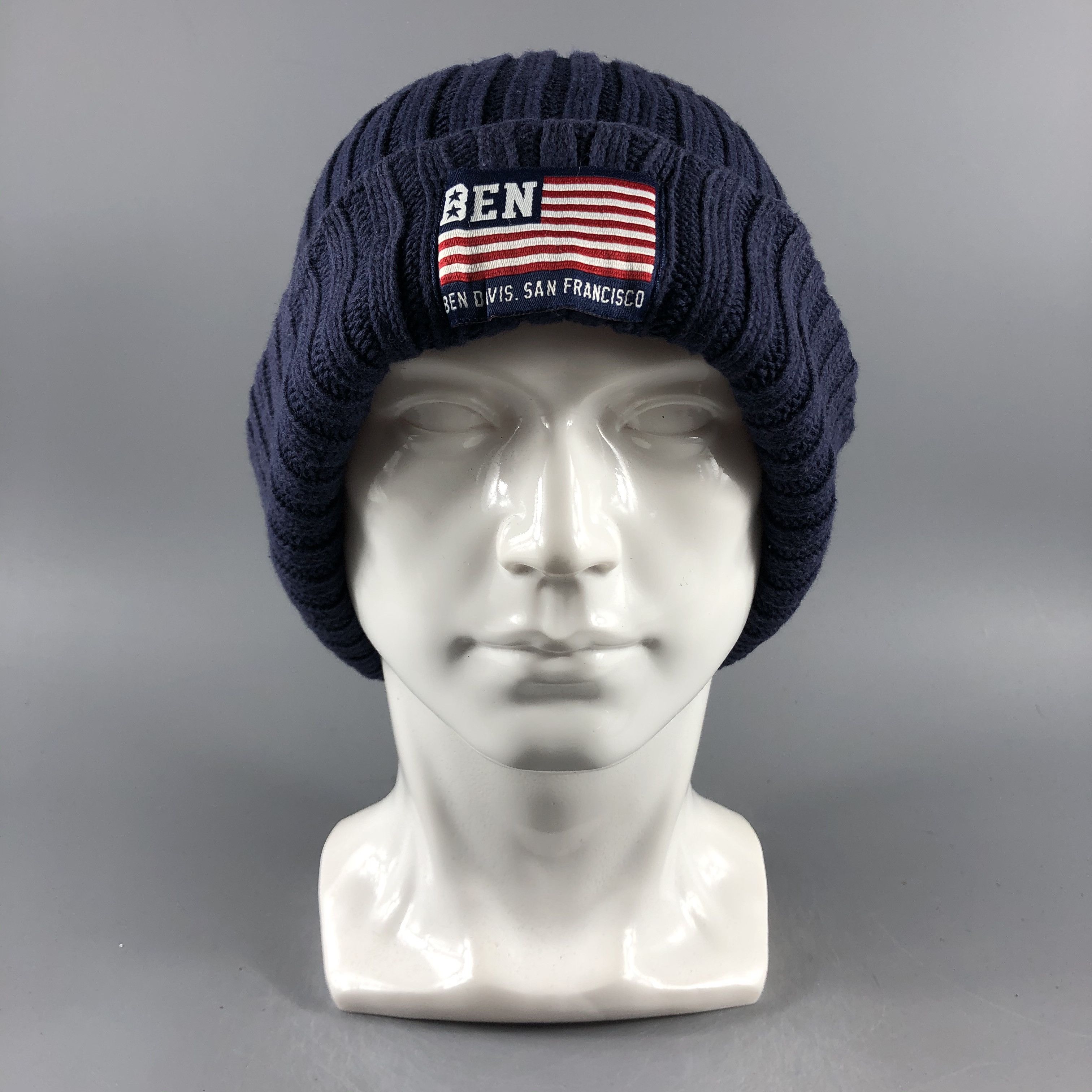 Ben Davis × Vintage Ben Davis Ribbed Beanie Snow Hat Snow Cap -D590 Size ONE SIZE - 8 Thumbnail