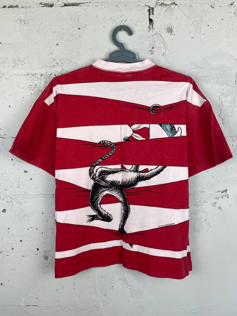 Disney × Vintage Vintage 90s Dr. Seuss Cat In The Hat Cartoon T-Shirt Size US XL / EU 56 / 4 - 3 Thumbnail