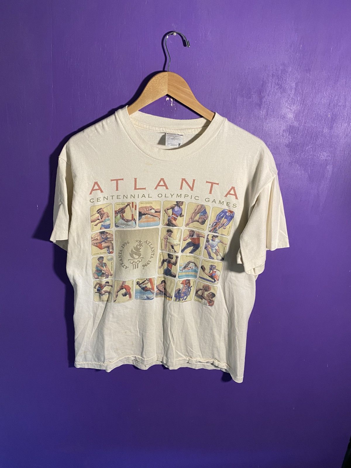 Vintage Atlanta 1996 Olympics sporting events t-shirt