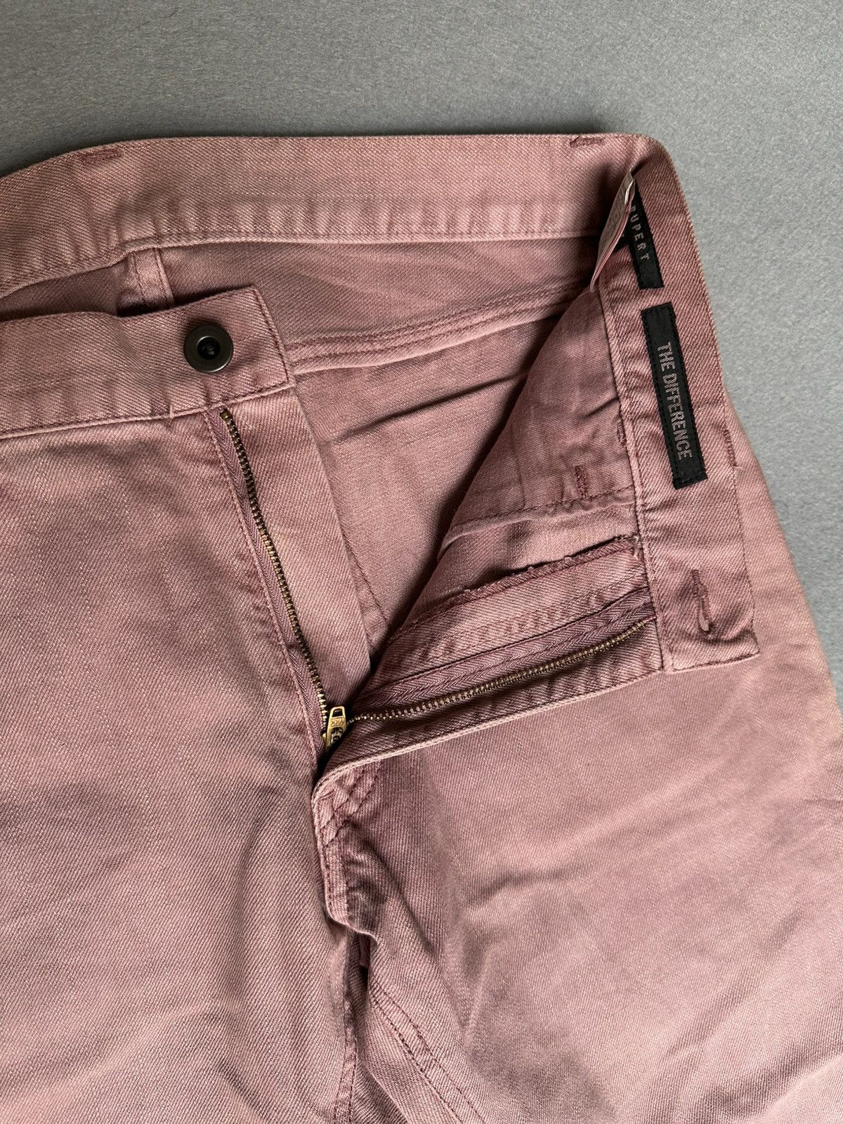 Japanese Brand FLARE Difference Rupert Pink Denim Size US 31 - 17 Thumbnail