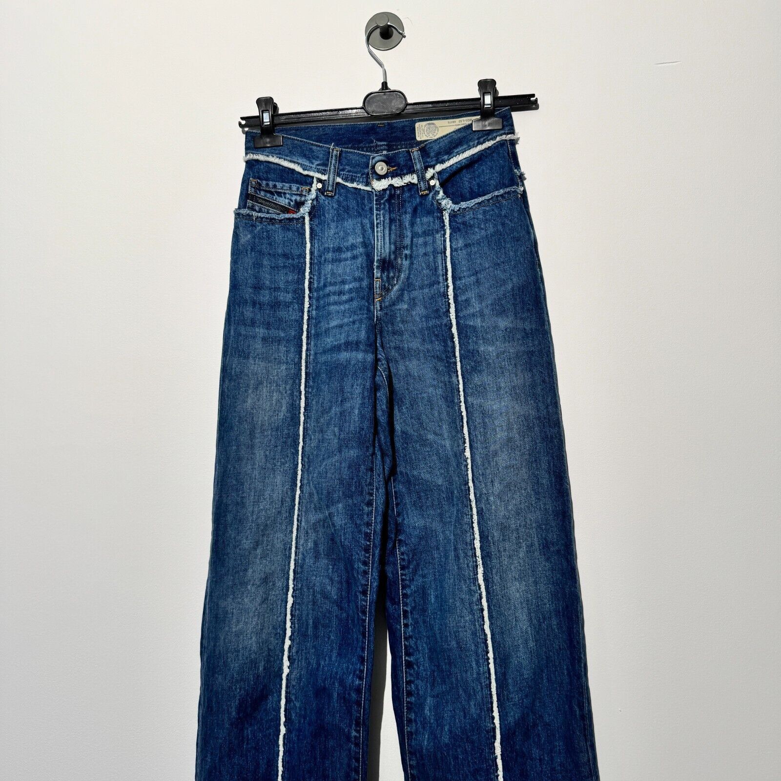 Diesel Diesel Unisex Navy Blue Cotton Denim Pants Size W25 L32 Size US 33 - 3 Thumbnail