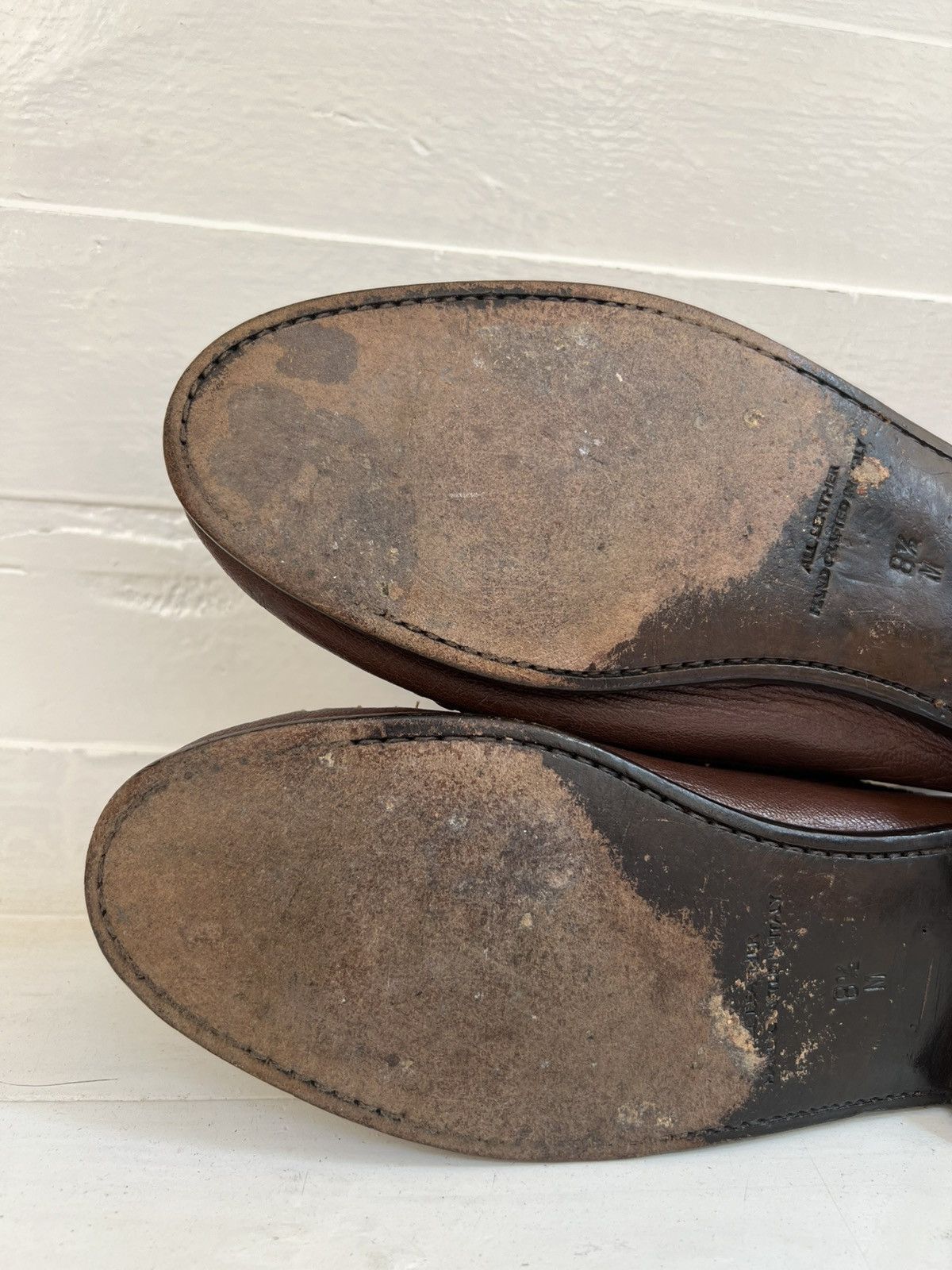 Zelli Zelli Genuine Ostrich Brown Leather Milano Penny Loafer Size US 8.5 / EU 41-42 - 17 Thumbnail