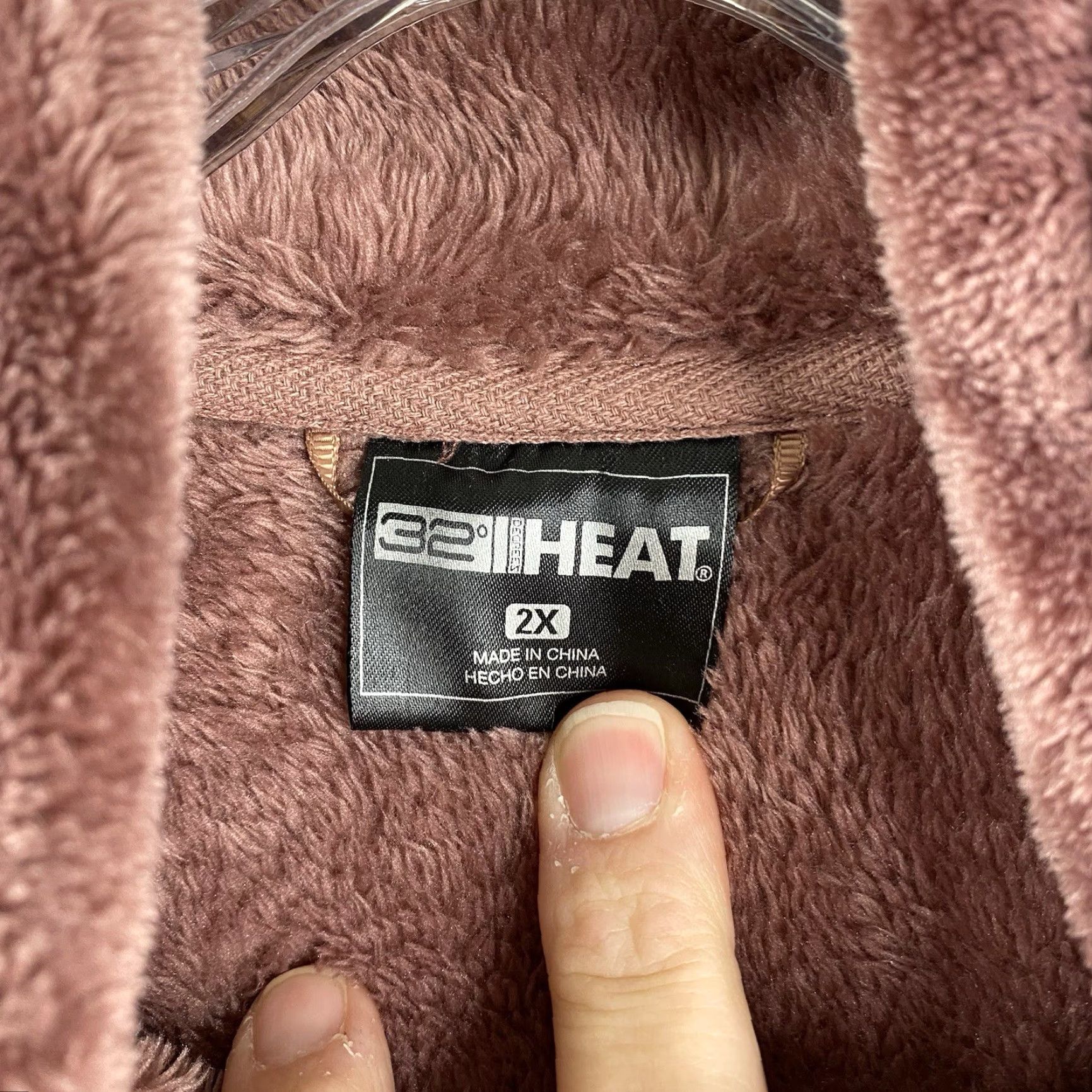 Vintage VINTAGE 32 Degrees Womens Jacket 2X Plush Fleece Full Zip Dusty Plum Purple 32 Degrees Size XXL / US 16-18 / IT 52-54 - 3 Thumbnail