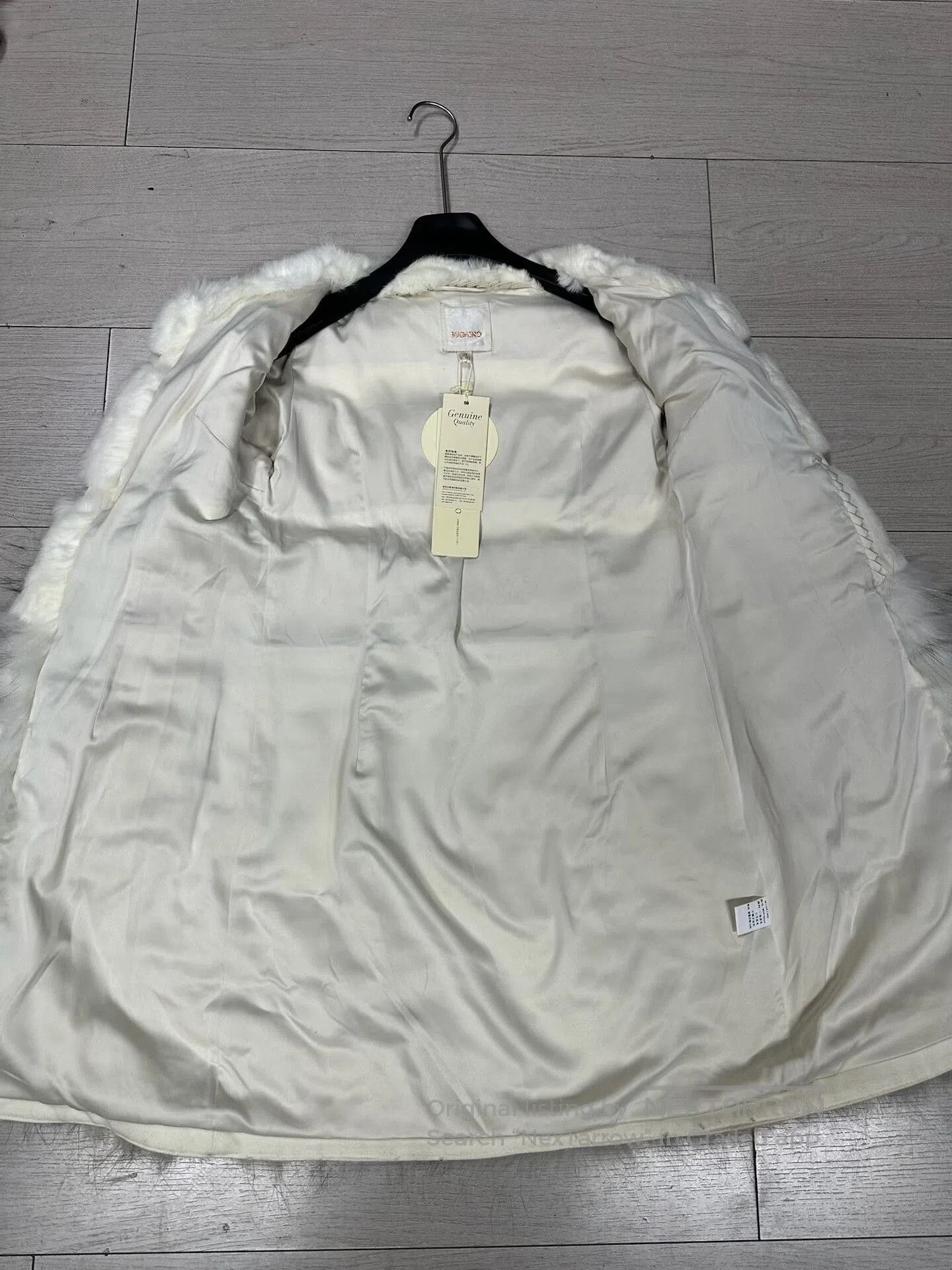 Japanese Brand Soft Rabbit Fur Unique Design Coat. Size XS / US 0-2 / IT 36-38 - 3 Thumbnail