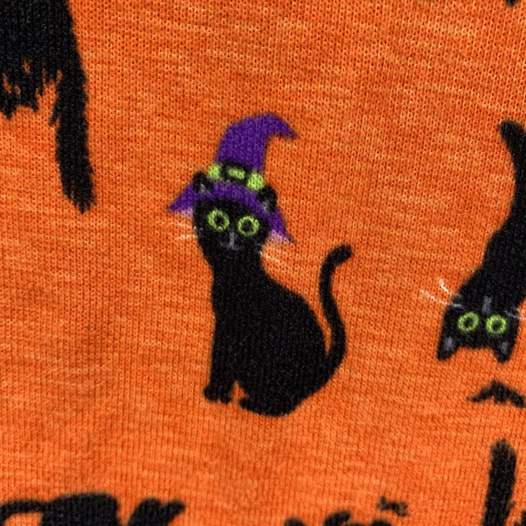 Vintage Halloween Women’s 2X Top Black Cat Print All Over Cute Sleep Shirt Skirt Stretch Size XXL / US 16-18 / IT 52-54 - 4 Thumbnail