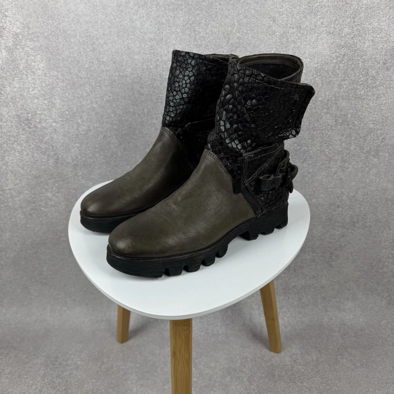 A.S.98 AS 98 Airstep Biker Leather Boots Rockstar Women Size US 11 / IT 41 - 2 Thumbnail