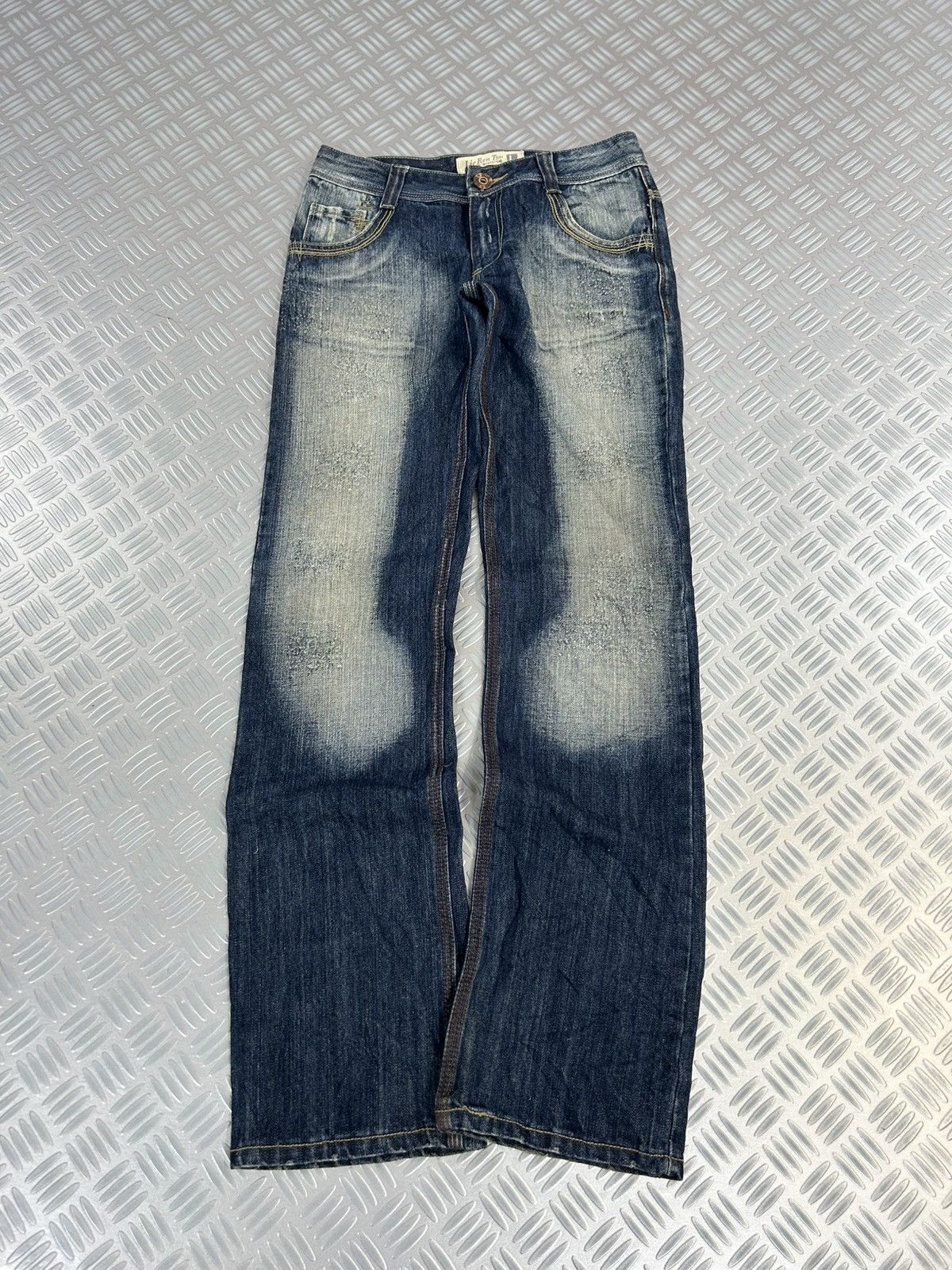 Japanese Brand × Jean × Vintage Y2K flared stone washed Japanese branded jeans lie ren tou r Size US 28 / EU 44 - 5 Thumbnail