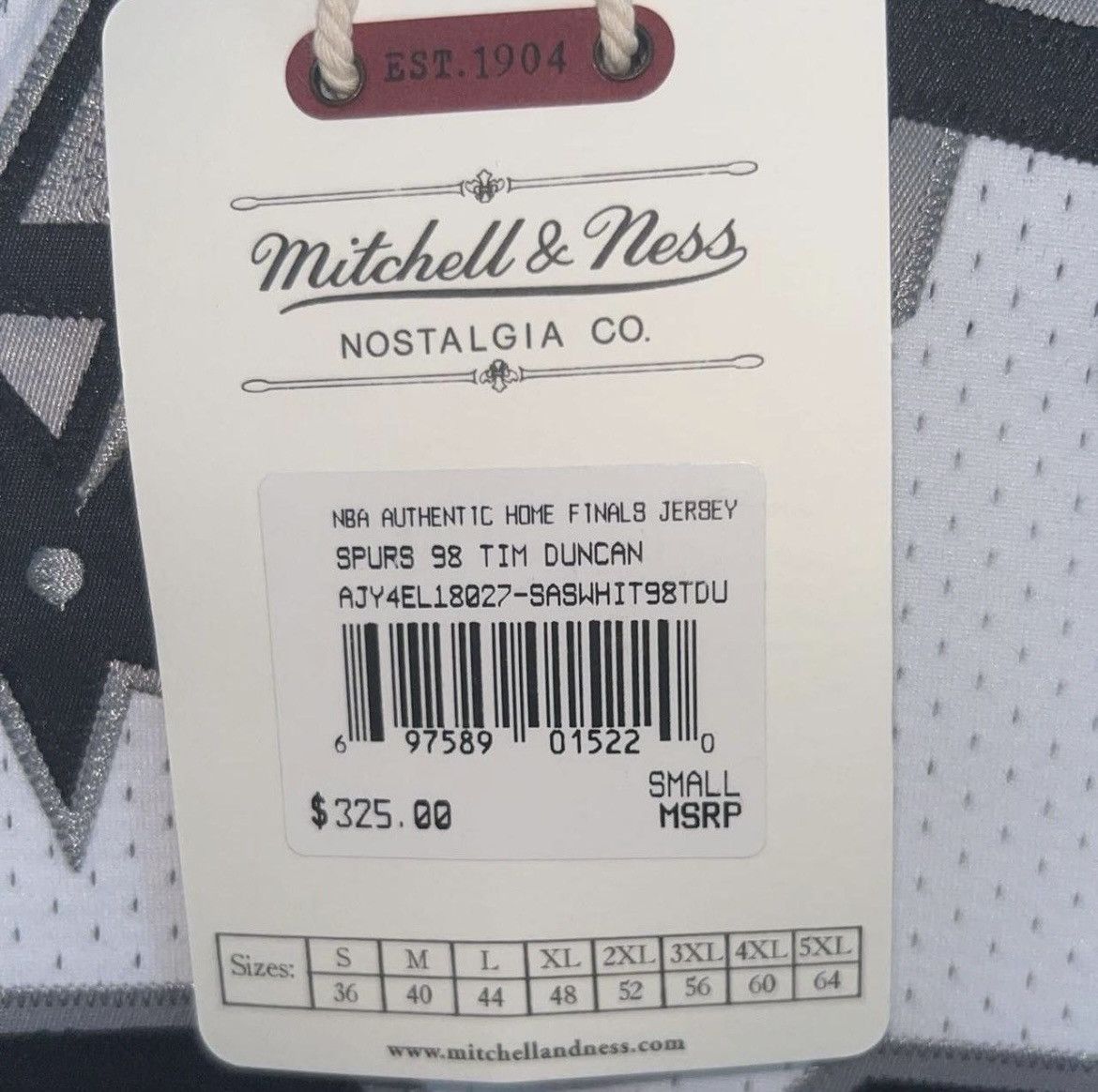 Mitchell & Ness × NBA Tim Duncan San Antonio Spurs 1998/99 Men’s Mitchell & Ness Size US S / EU 44-46 / 1 - 4 Thumbnail