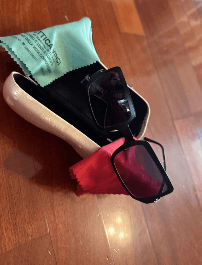 Chanel × Vintage CHANEL SUNGLASSES 4021 LOGO ICONIC 4017 Mask RI902 Size ONE SIZE - 3 Thumbnail
