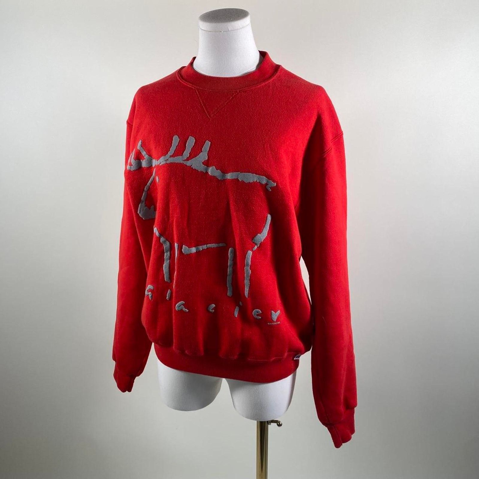 Russell Athletic Vintage red glacier moose sweatshirt Size US M / EU 48-50 / 2 - 2 Thumbnail