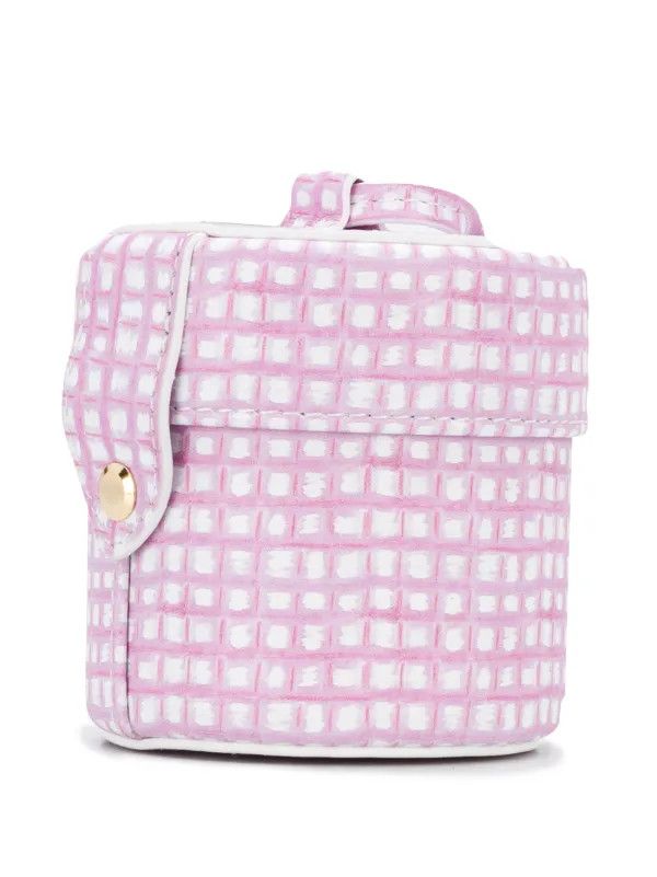 Jacquemus o1mle0325 Size: OS / Le Vanity Bag in Pink Check & White Size ONE SIZE - 3 Thumbnail