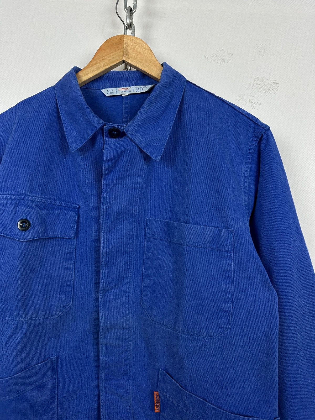Le Laboureur 80s Vintage Lutteurs French Workwear Sanfor Chore Jacket Size US M / EU 48-50 / 2 - 8 Thumbnail