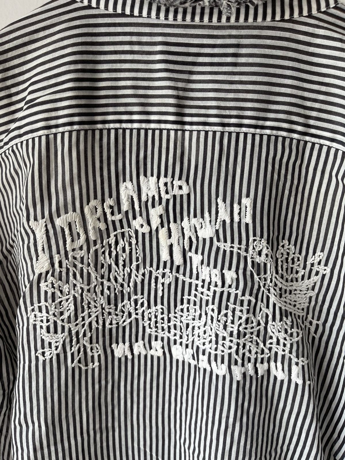 CABANE de ZUCCa × Issey Miyake 2000s Cabane De Zucca Surf Club Stripe Shirt Size US M / EU 48-50 / 2 - 8 Thumbnail