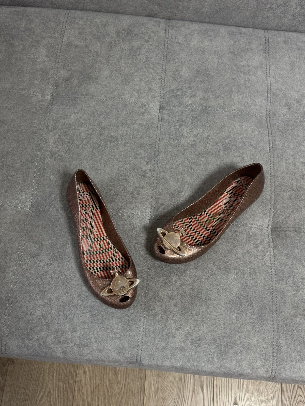 Vivienne Westwood Vintage Vivienne Westwood Melissa Rose Glitter Shoes Slip-On Size US 7 / IT 37 - 3 Thumbnail