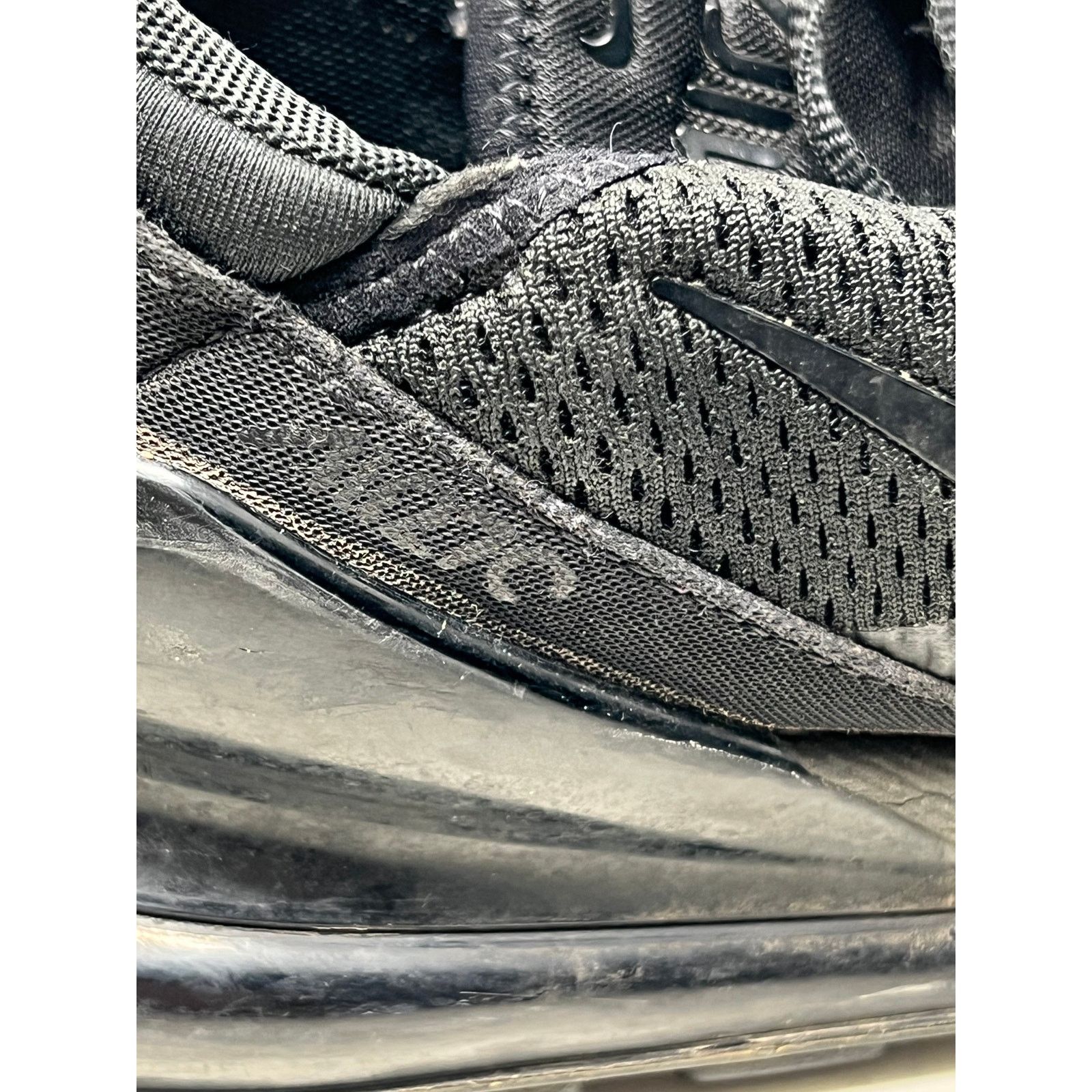 Nike Nike Air Max 270 Triple Black Mens Size 13 Size US 13 / EU 46 - 4 Thumbnail