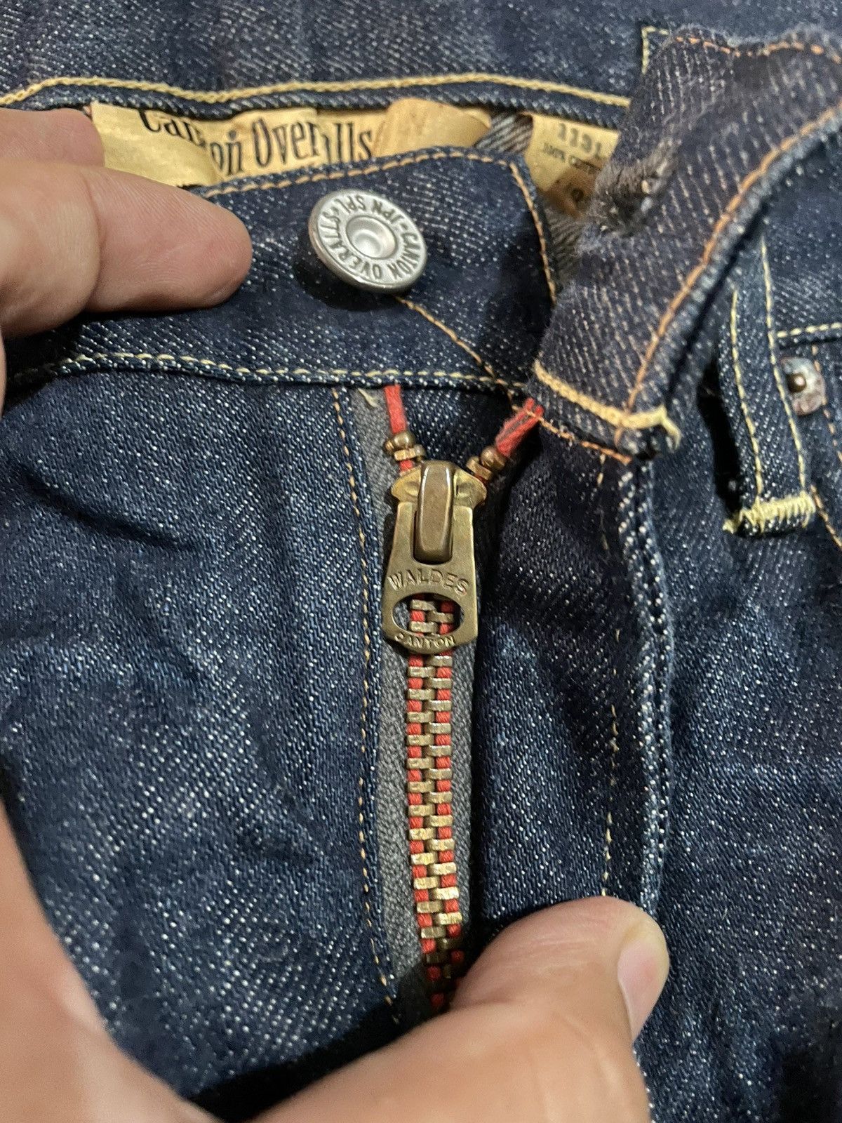 Japanese Brand Canton Overalls & Co Denim Work Pants With Buckle Back Size US 34 / EU 50 - 16 Thumbnail