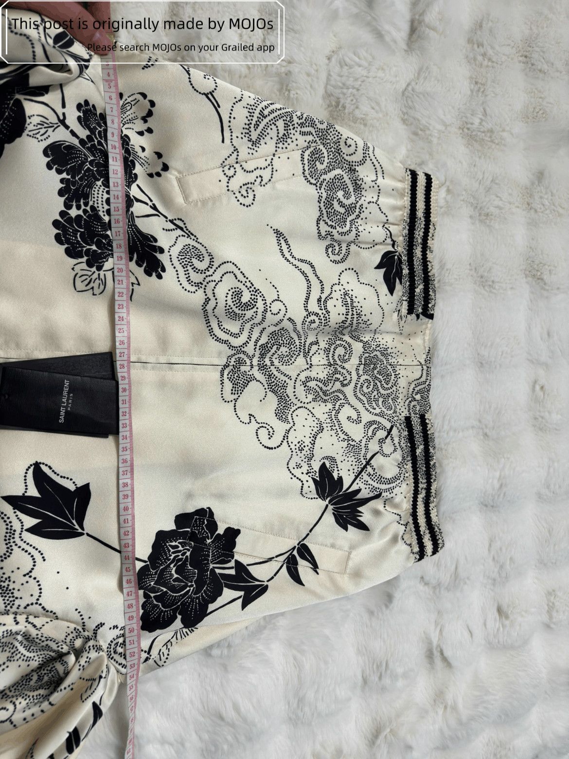 Saint Laurent Paris Sz 48 Saint Laurent Paris Flower Pattern Teddy Jacket Size US M / EU 48-50 / 2 - 6 Thumbnail