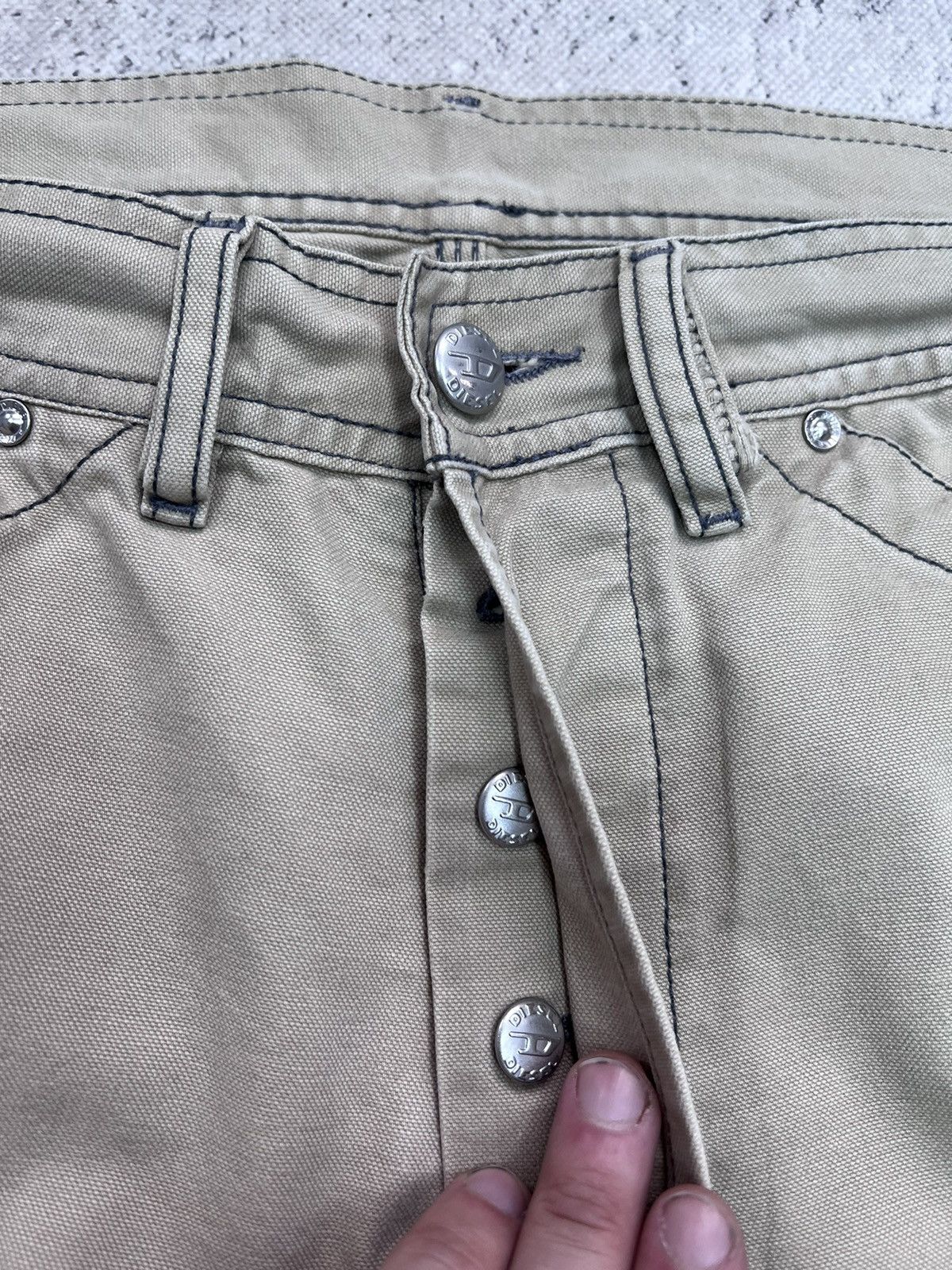 Carhartt × Diesel Vintage retro carpenter cargo diesel corduroy pants baggy Size US 31 - 6 Thumbnail