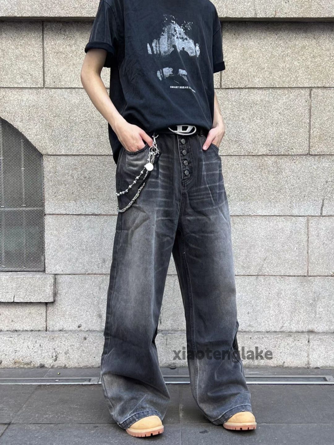 Jean ltx vintage washed faded loose baggy hiphop jeans Size US 30 / EU 46 - 7 Thumbnail