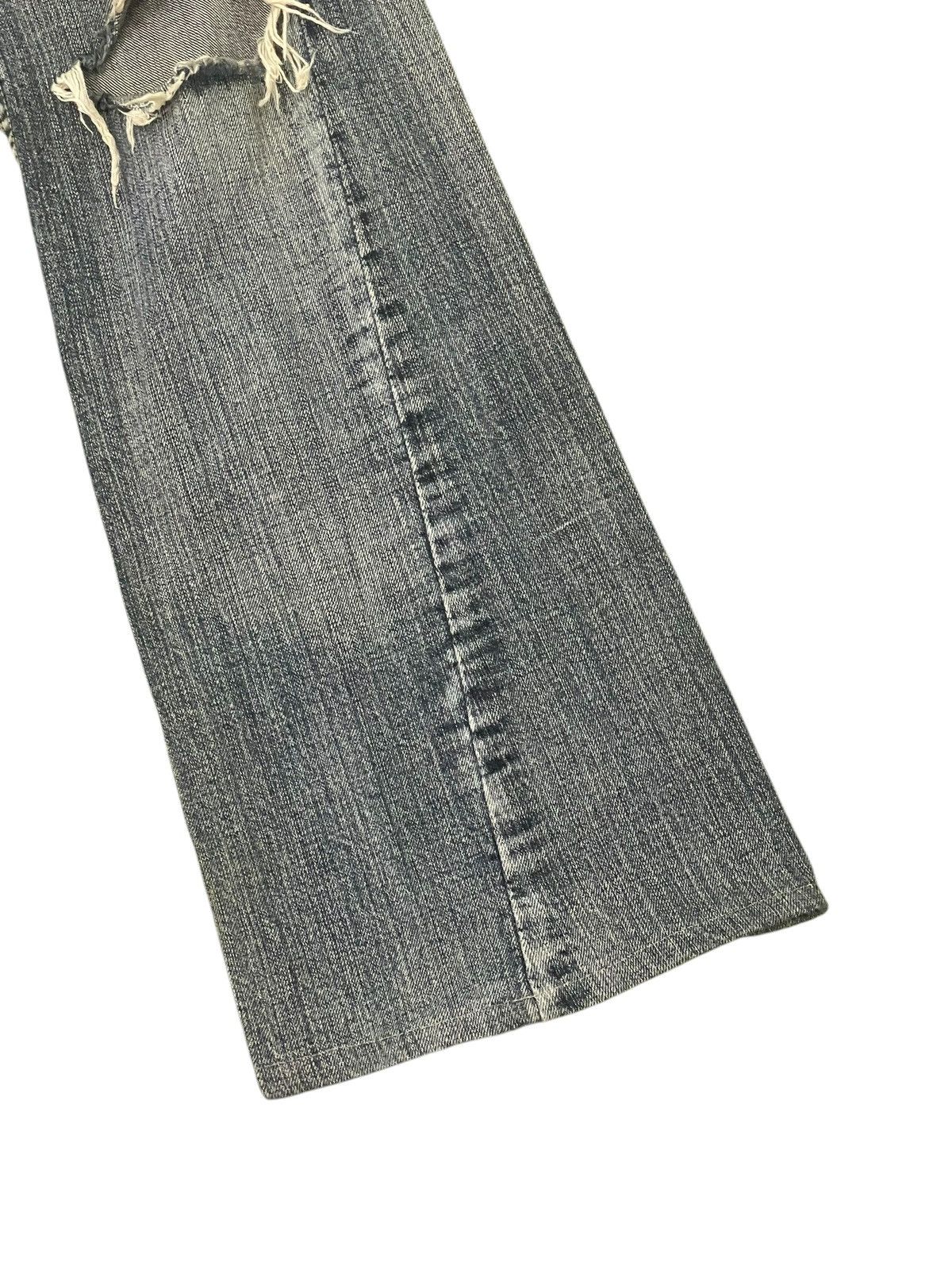 Japanese Brand Flare Jeans Semantic Design Distress Python Low Rise 2🟦 Size US 33 - 4 Thumbnail