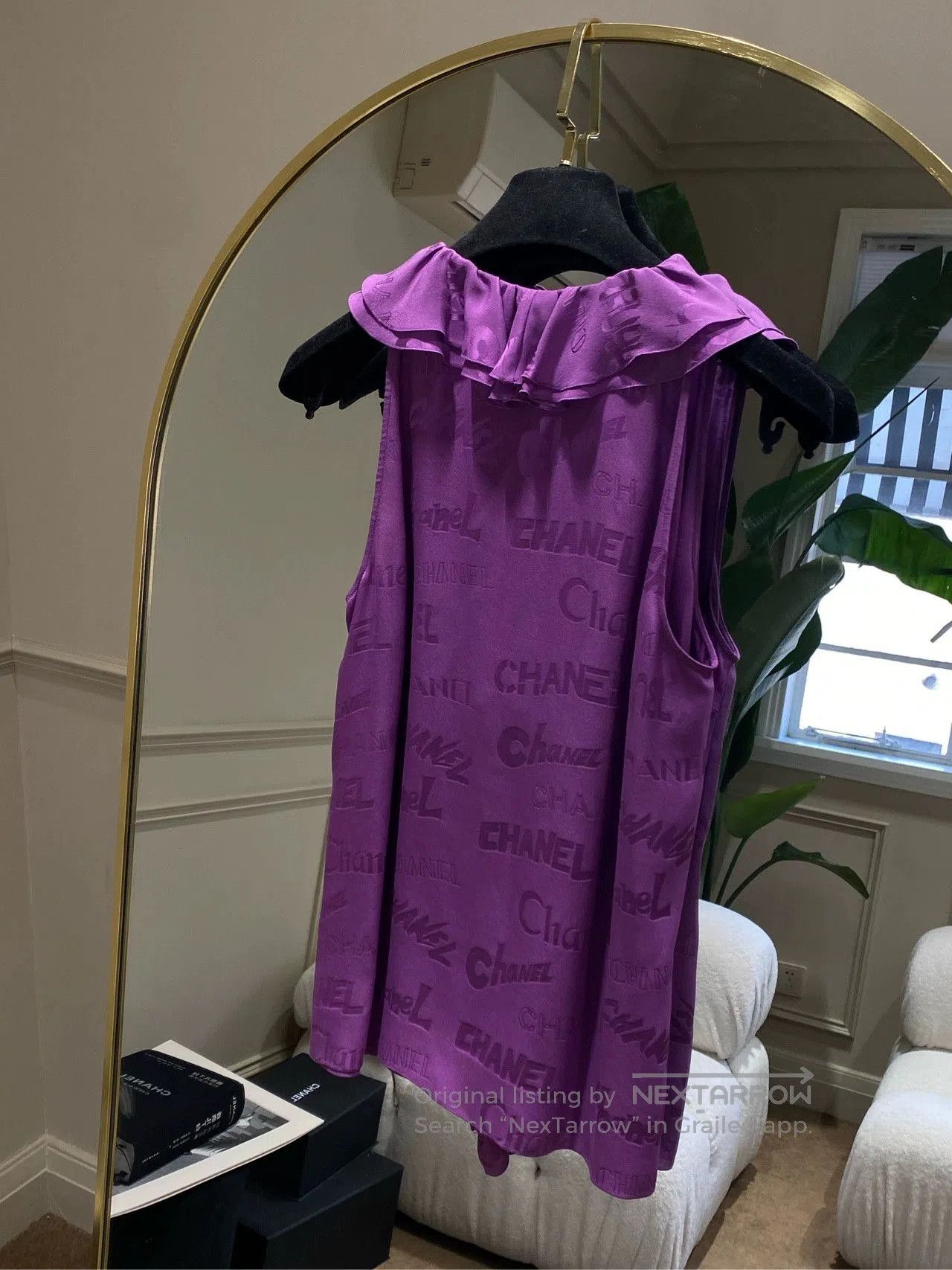 Chanel Chanel 22 Purple Sleeveless Letter Top. Size US XS / EU 42 / 0 - 2 Thumbnail