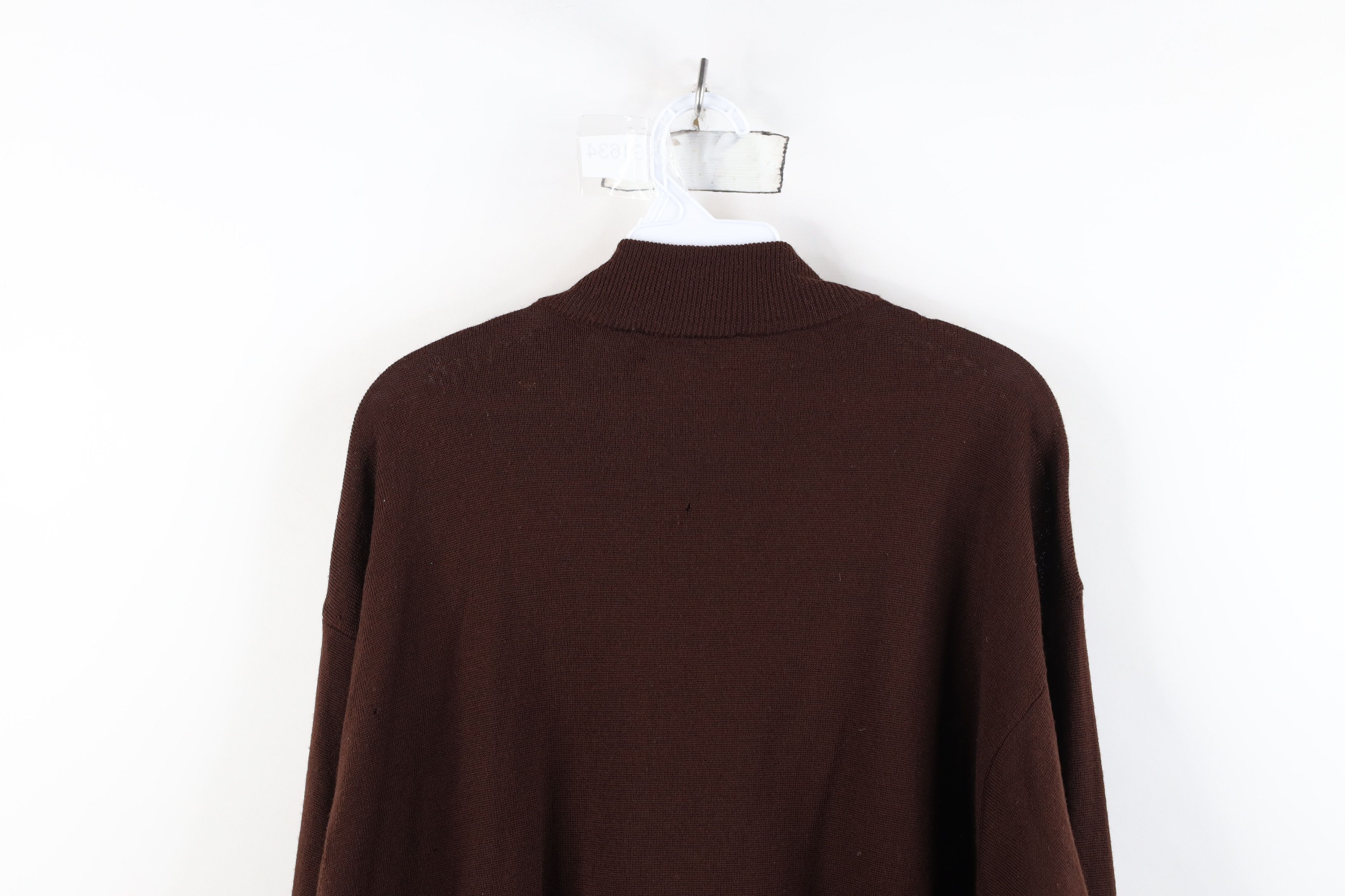 Vintage Vintage 90s Streetwear Blank Merino Wool Knit Sweater Size US L / EU 52-54 / 3 - 12 Thumbnail
