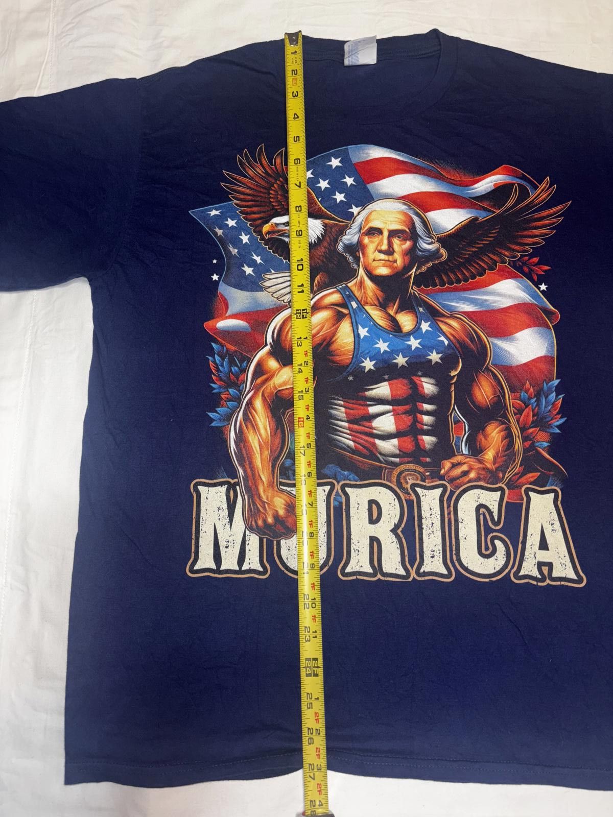 Designer Patriotic 'MURICA' Graphic Tee by Port & Company Size US L / EU 52-54 / 3 - 7 Thumbnail
