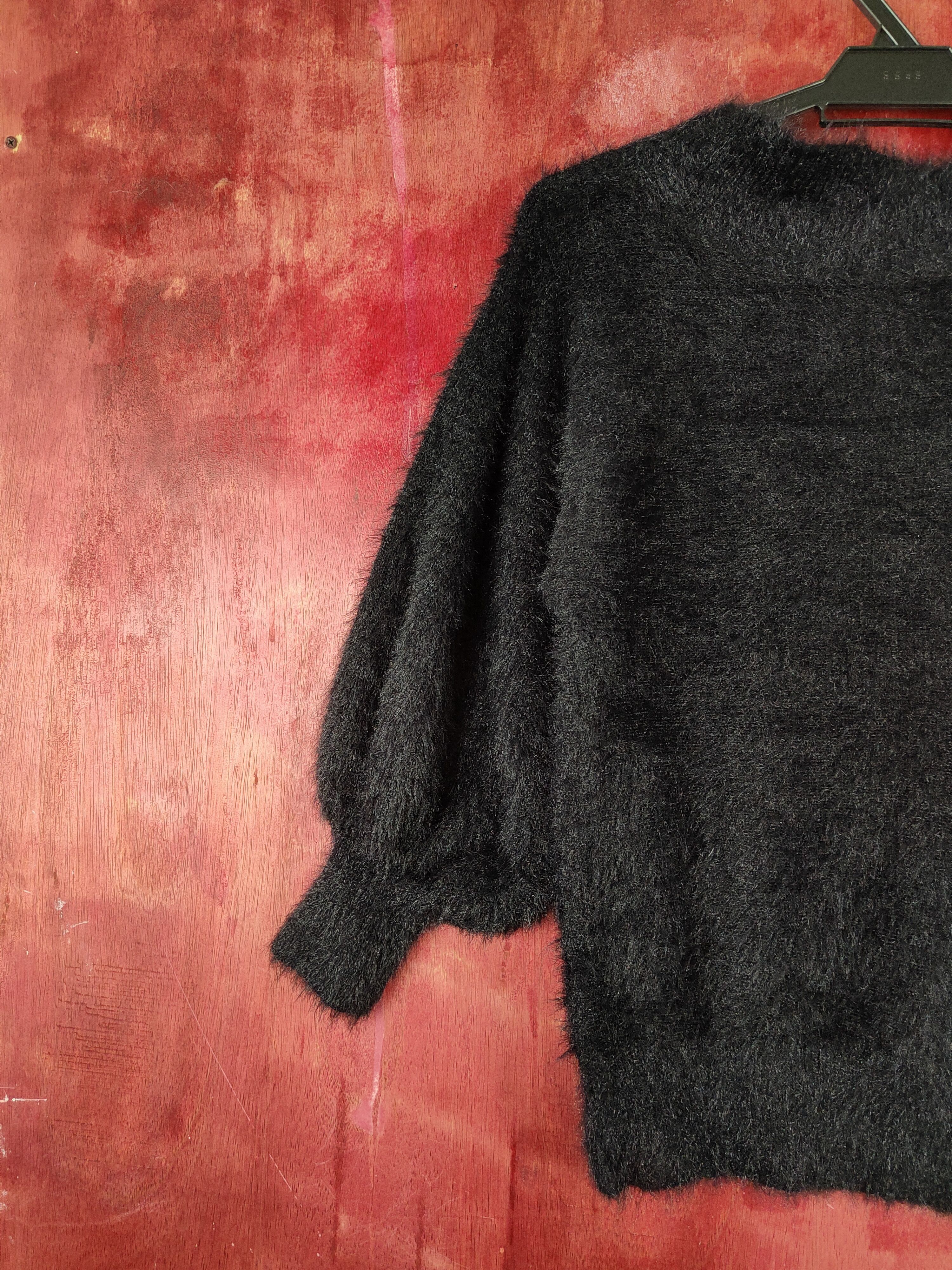 Japanese Brand × Vintage Rare Vintage Only Black Fur Mohair Knitwear Size S / US 4 / IT 40 - 8 Thumbnail