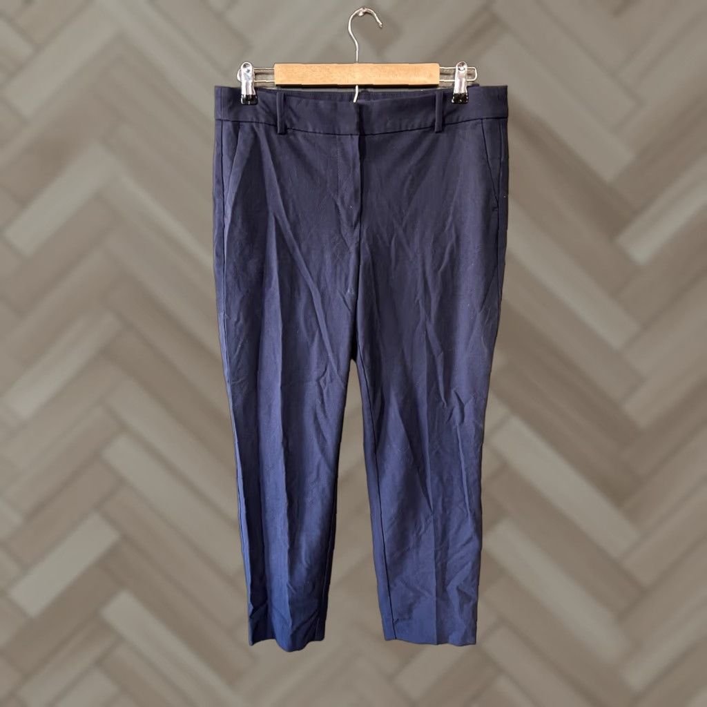 J.Crew J. Crew Womens Slim Cropped Pants in Stretch Twill Blue 10 Regular Inseam 25 in Womens Jeans Style: Cropped, Skinny, Preppy Size 32" / US 10 / IT 46 - 1 Thumbnail