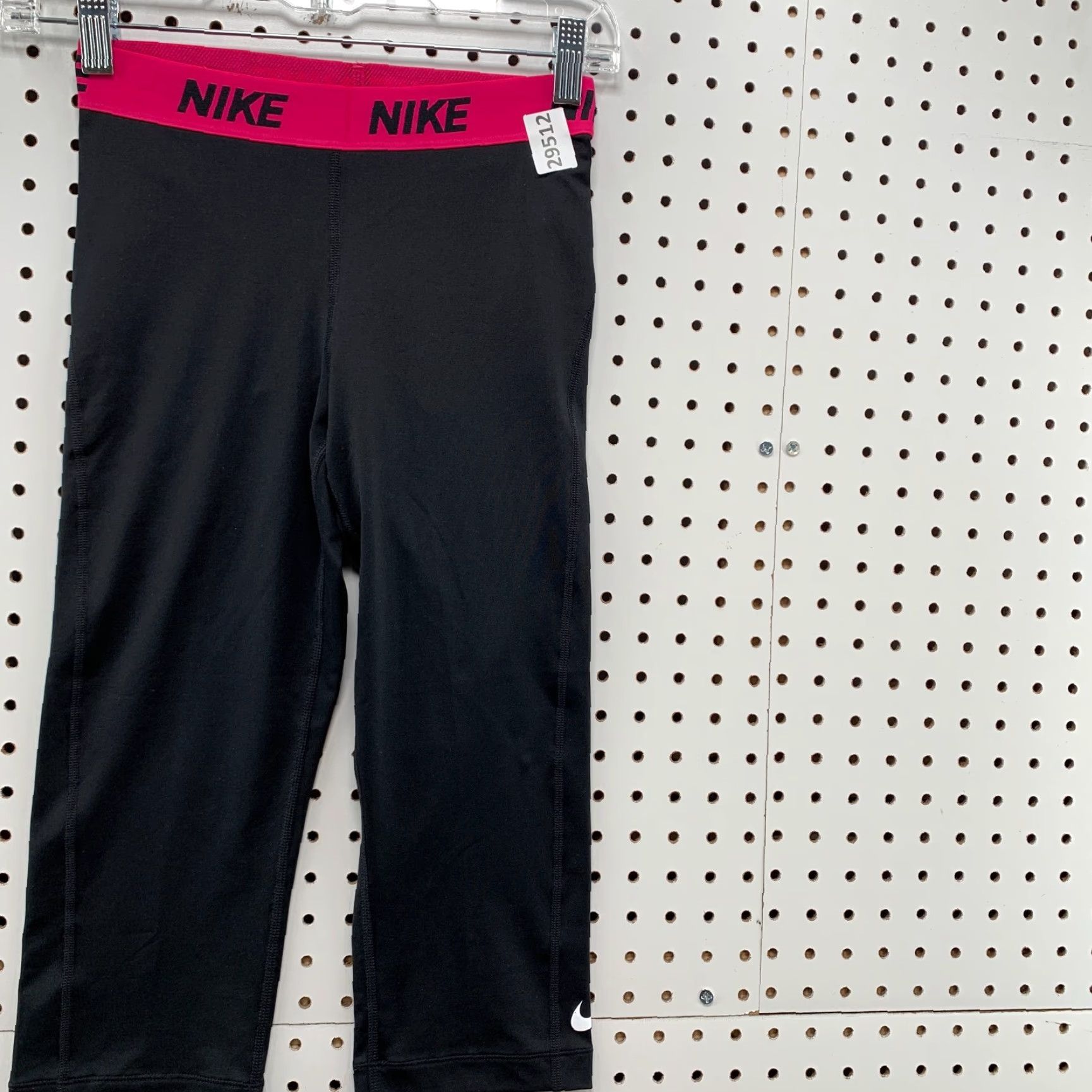 Nike VINTAGE Nike Dri-FIT Cropped Active Leggings Pants Womens Small Pink Black 24x17.5 Size 28" / US 6 / IT 42 - 4 Thumbnail
