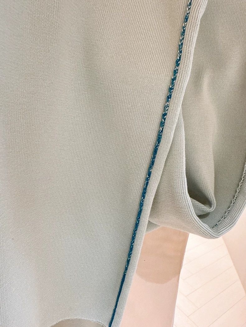 Loro Piana LORO PIANA Light blue wide leg knit trousers Size 25" / US 0 / IT 36 - 6 Thumbnail