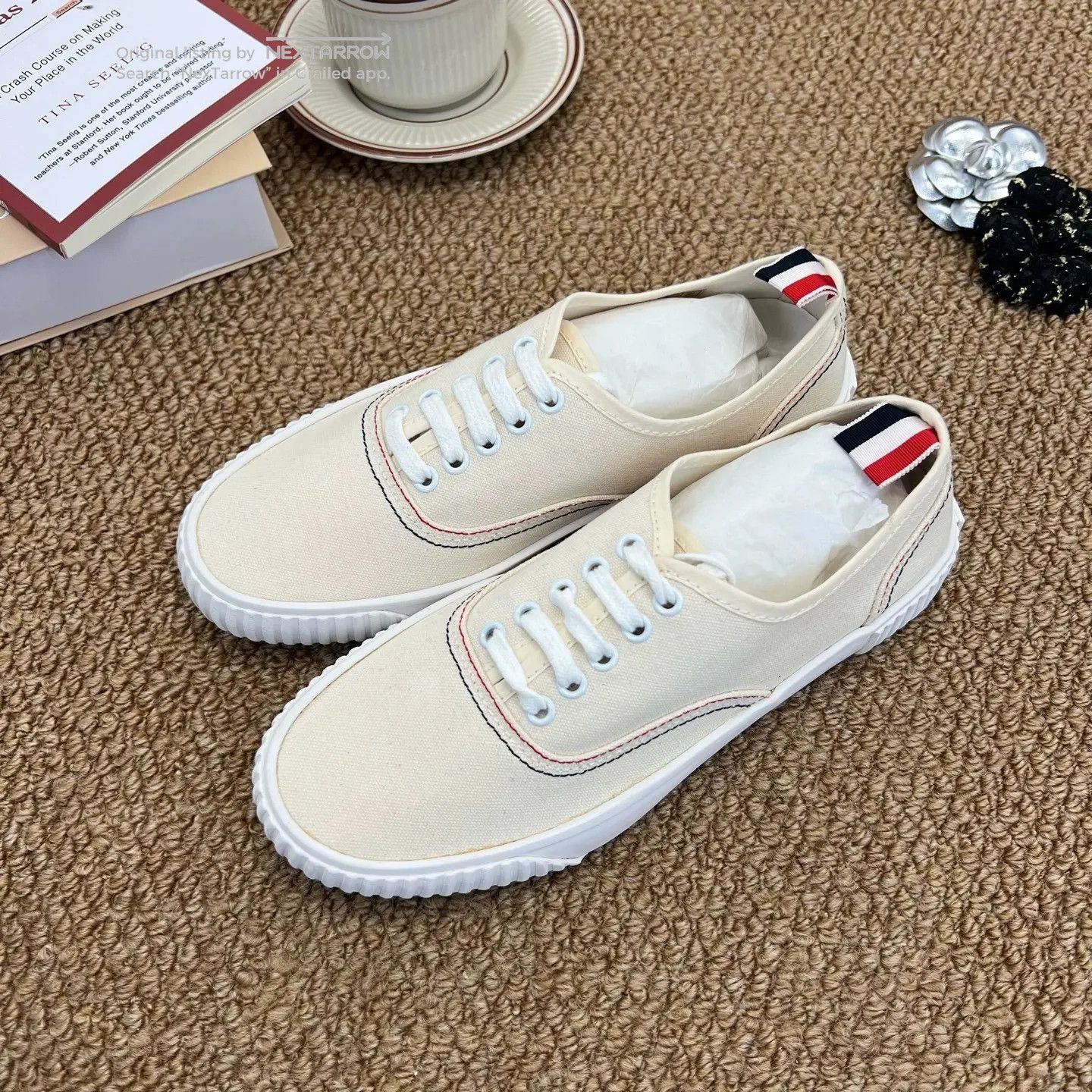 Thom Browne TB Heritage Off-White Beige Size US 9 / IT 39 - 1 Thumbnail