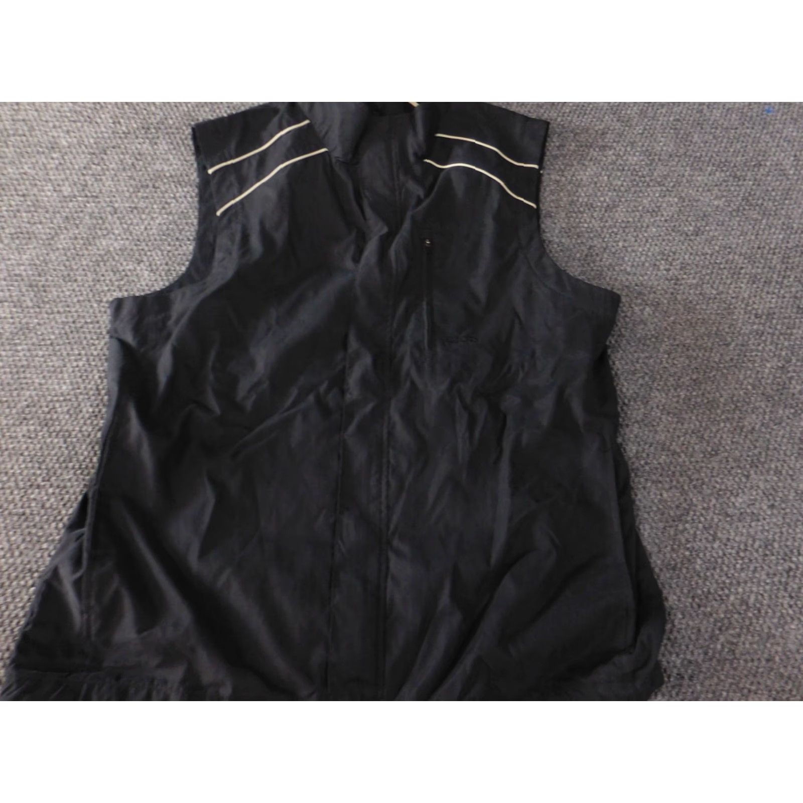 Izod IZOD Vest Men L Black Full Zip Bomber Jacket OUTDOOR Casual Lightweight Polyester Logo Solid Mid-Length Vintage No Size US L / EU 52-54 / 3 - 4 Thumbnail
