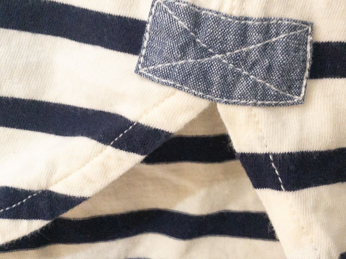 Junya Watanabe Striped White/Navy Long Sleeve T-Shirt Size US M / EU 48-50 / 2 - 6 Thumbnail