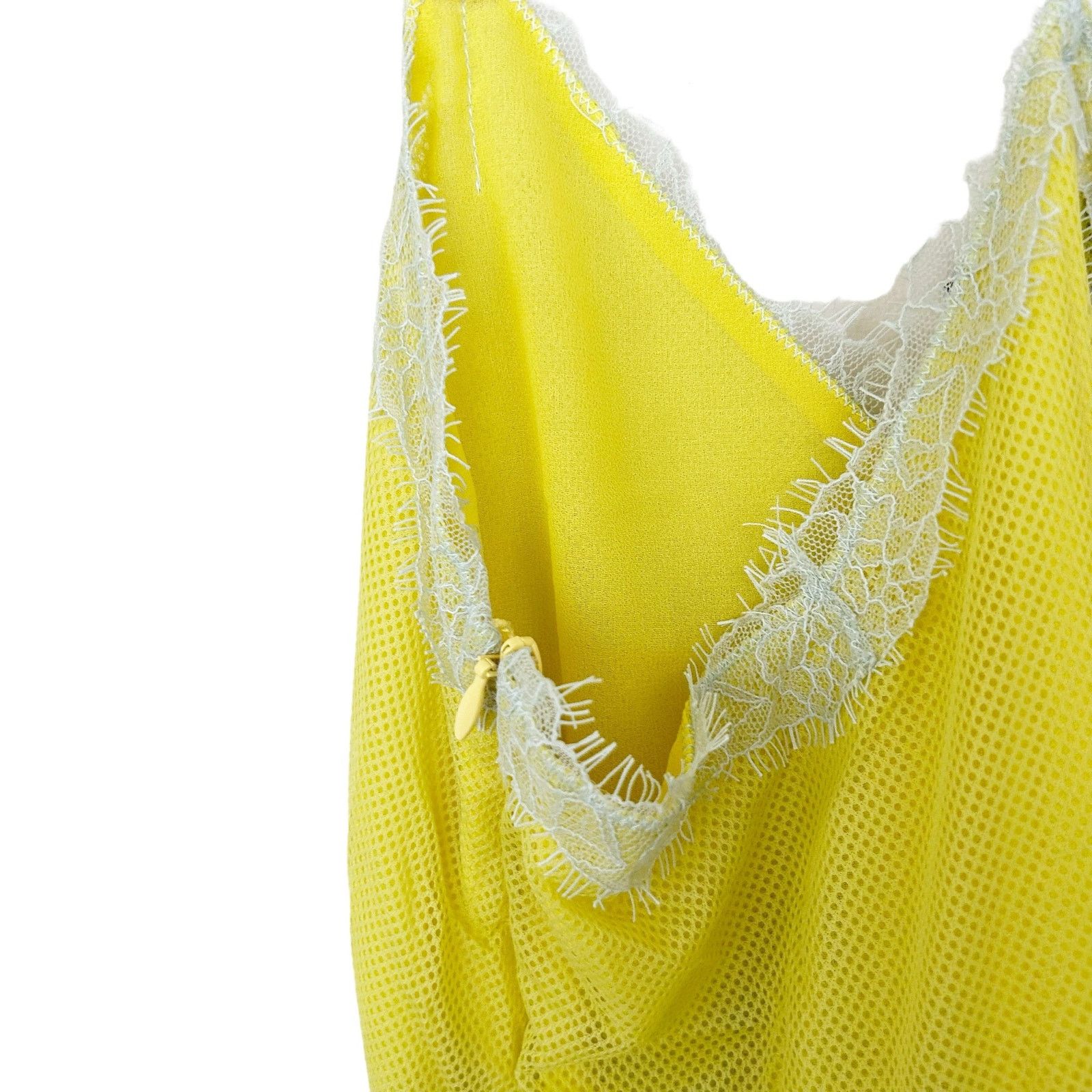 Pinko PINKO Uniqueness Yellow Lace Tank Top Sz M Size M / US 6-8 / IT 42-44 - 6 Thumbnail