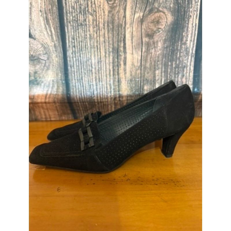 Stuart Weitzman Stuart Weitzman Women's Black Suede Block Heel Pumps Size 7 Size US 7 / IT 37 - 6 Thumbnail