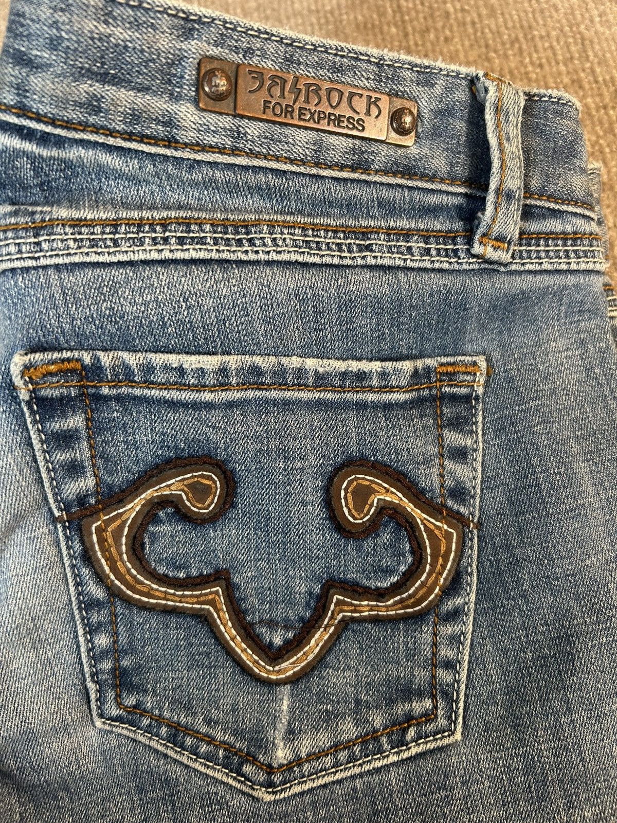 Express Rerock for Express Jeans Women’s Bootcut Embroidered Pocket Size 27" / US 4 / IT 40 - 2 Thumbnail