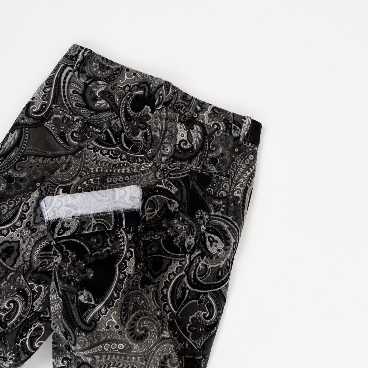 Other Cambio Womens Paisley Trousers Black Grey Pattern Pants Slim Size 27" / US 4 / IT 40 - 4 Thumbnail