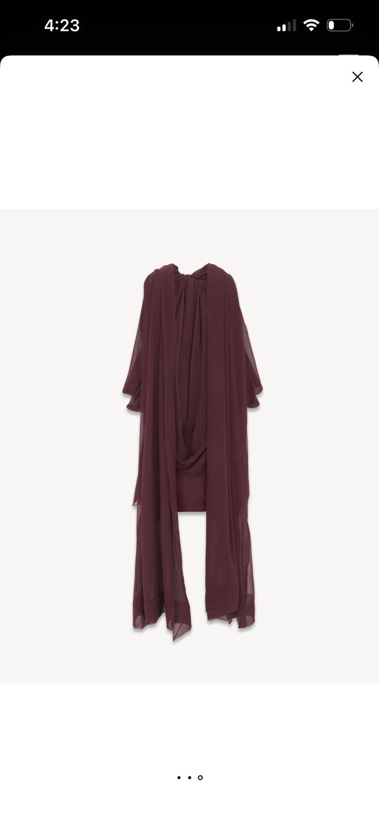 Saint Laurent Paris lavallière-neck blouse in silk muslin crepe Size XXL / US 16-18 / IT 52-54 - 4 Thumbnail