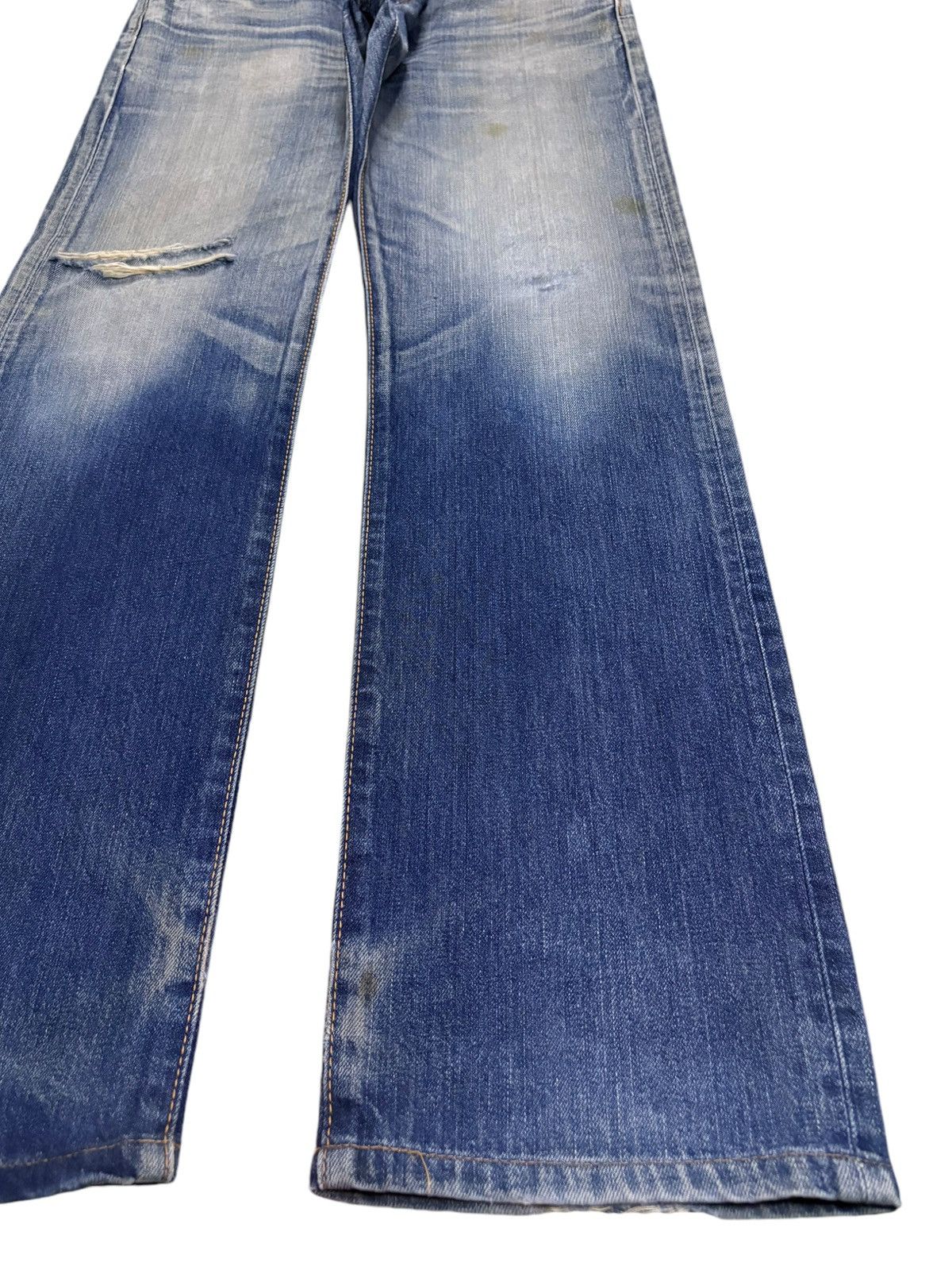 Edwin × Japanese Brand Vintage Japanese Edwin Mud Wash Distressed Loose Jeans Size US 33 - 7 Thumbnail