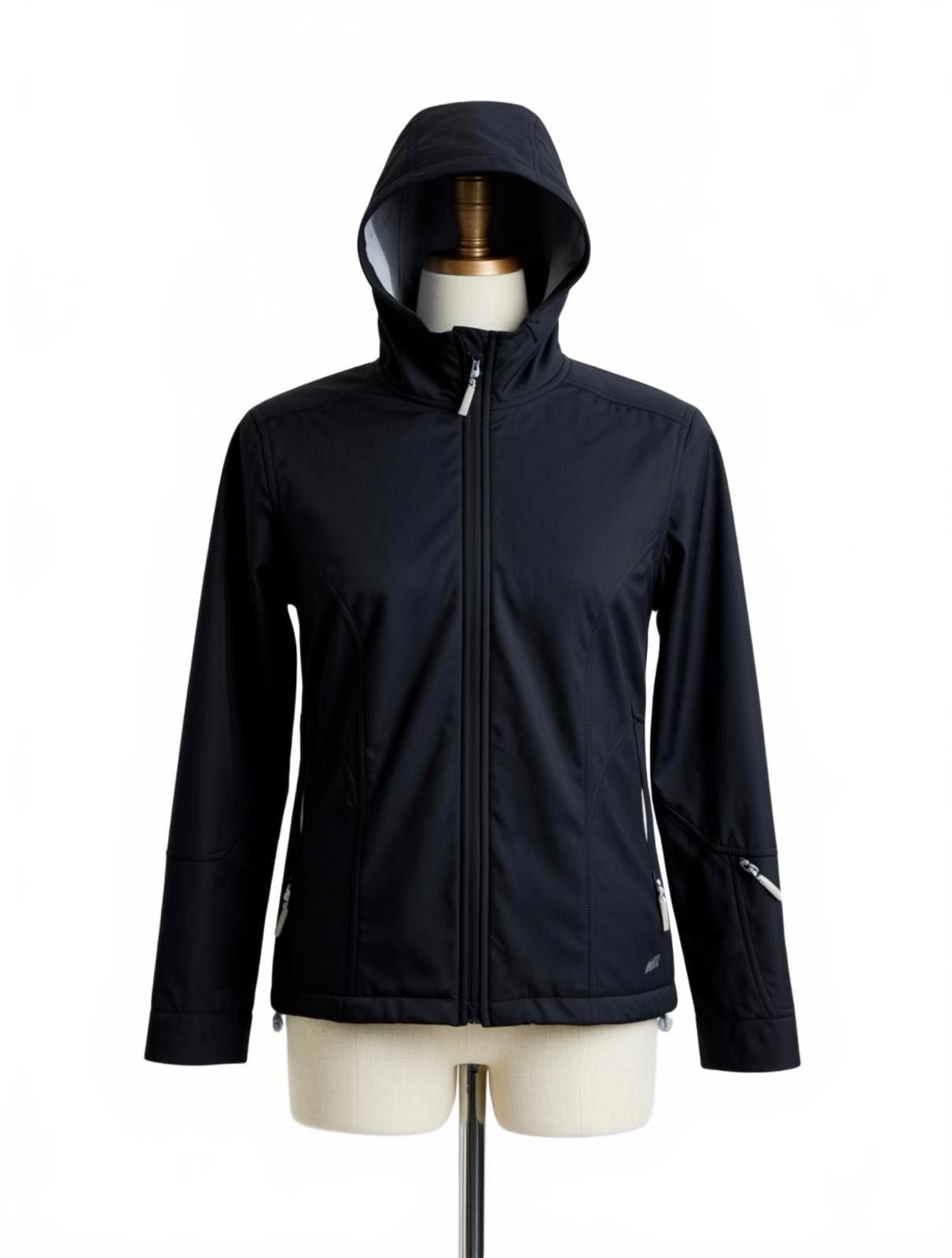 Avia Avia Black Hooded Softshell Jacket Size Large Size L / US 10 / IT 46 - 1 Thumbnail