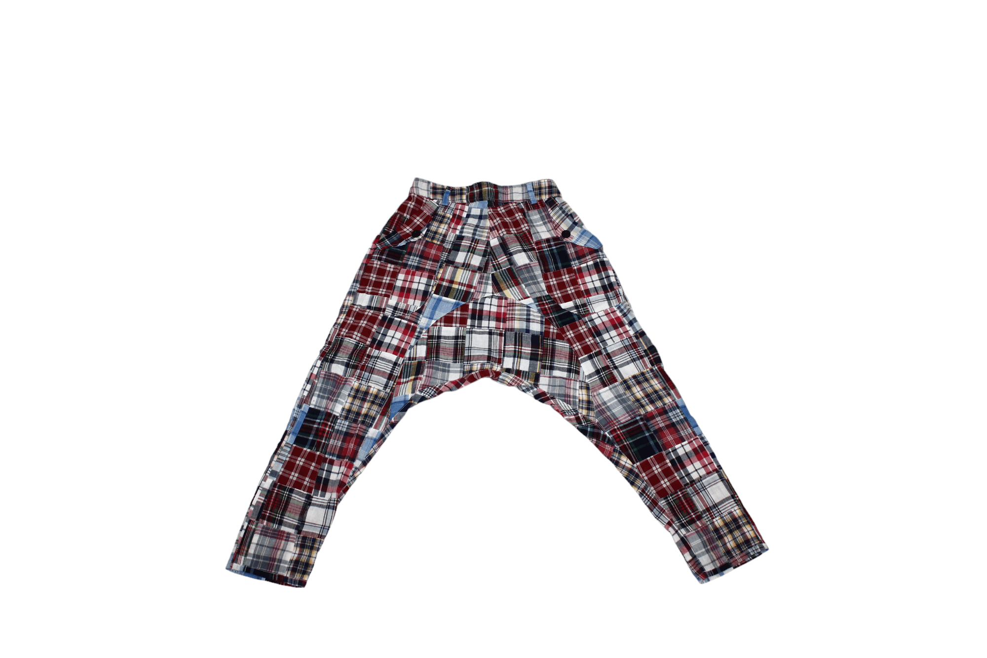 20471120 100% Cotton. Tartan Patchwork Drop Crotch Casual Pants Size US 30 / EU 46 - 10 Thumbnail
