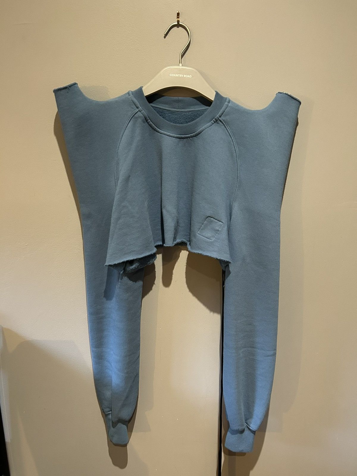 Rick Owens RICK OWENS CROPPED TECSWEAT IN TOOTHPASTE Size US L / EU 52-54 / 3 - 1 Thumbnail