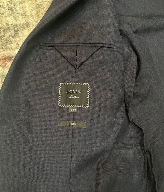 J.Crew NWOT J.Crew Ludlow Two-Piece Suit – Navy – Worsted Cotton Size 36S - 6 Thumbnail